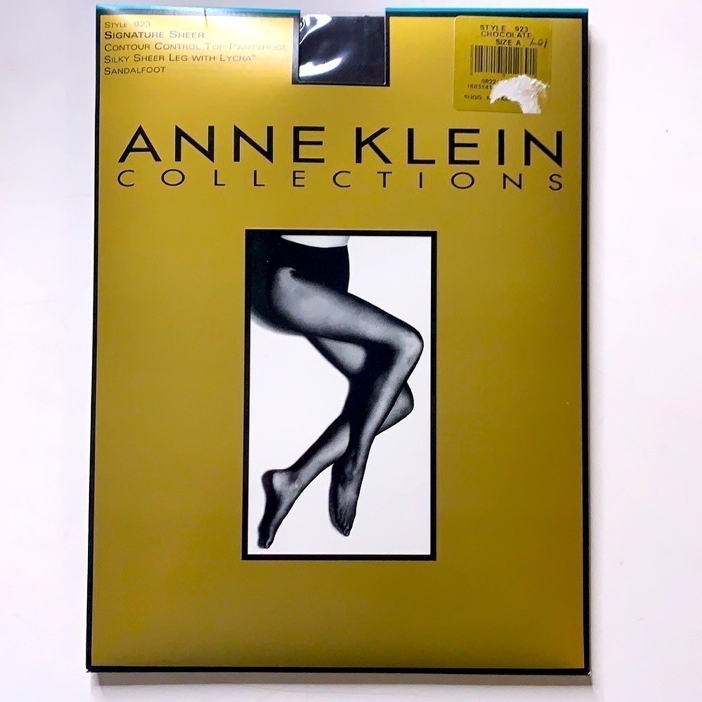 NWT Anne Klein Signature sheer contour control top pantyhose Chocolate